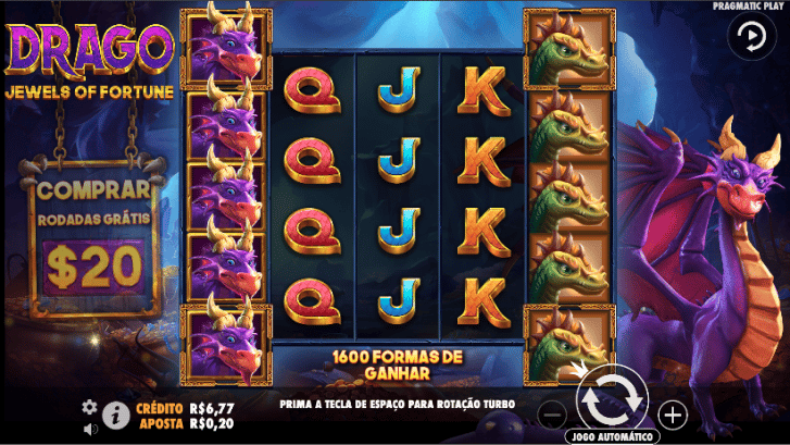 Screnshot do slot da Pragmatic Play Drago Jewels of Fortune